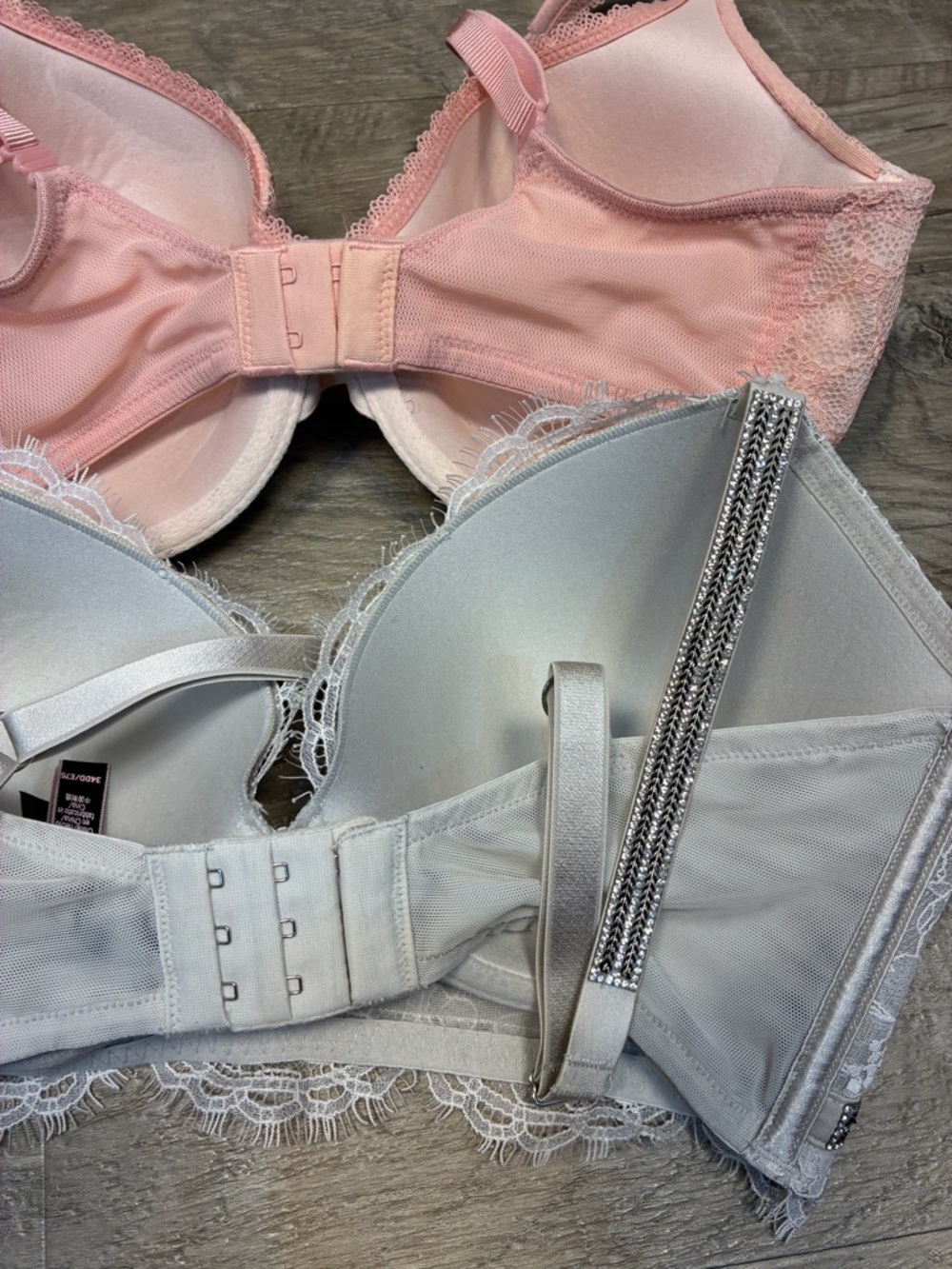 Victoria Secret 2 Lace Bras Lightly Lined Demi Perfect Coverage Shine Strap - Picture 4 of 10